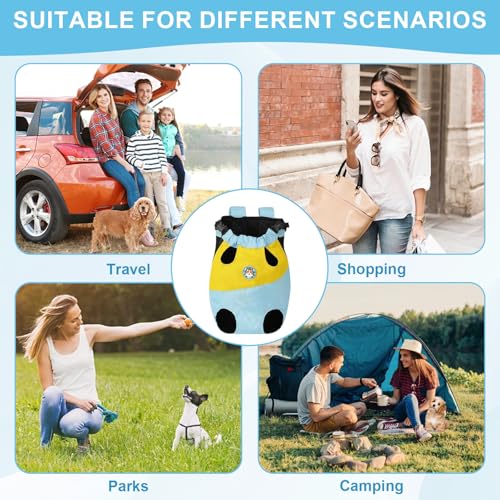 Rucksack Hunde Tragetasche Hundetragerucksack, Verstellbar Beinfreiheits Haustierrucksack, Rucksack für Kleine Hund und Katzen von 5-8 kg, Atmungsaktiv und Bequem Hundetrage für Wandern Reisen