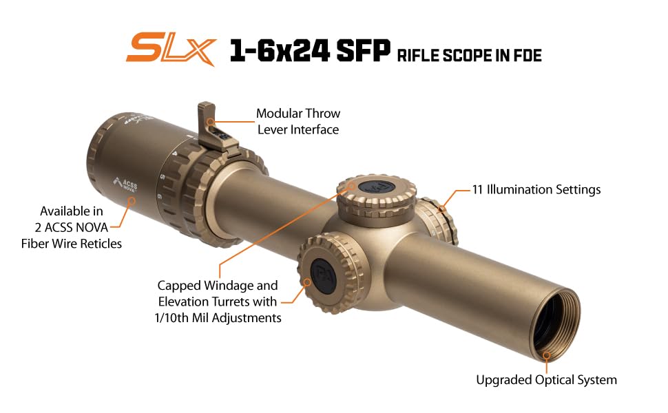 Image of Primary Arms SLX 1-6x24 Second Focal Plane Gen IV Rifle Scopes
