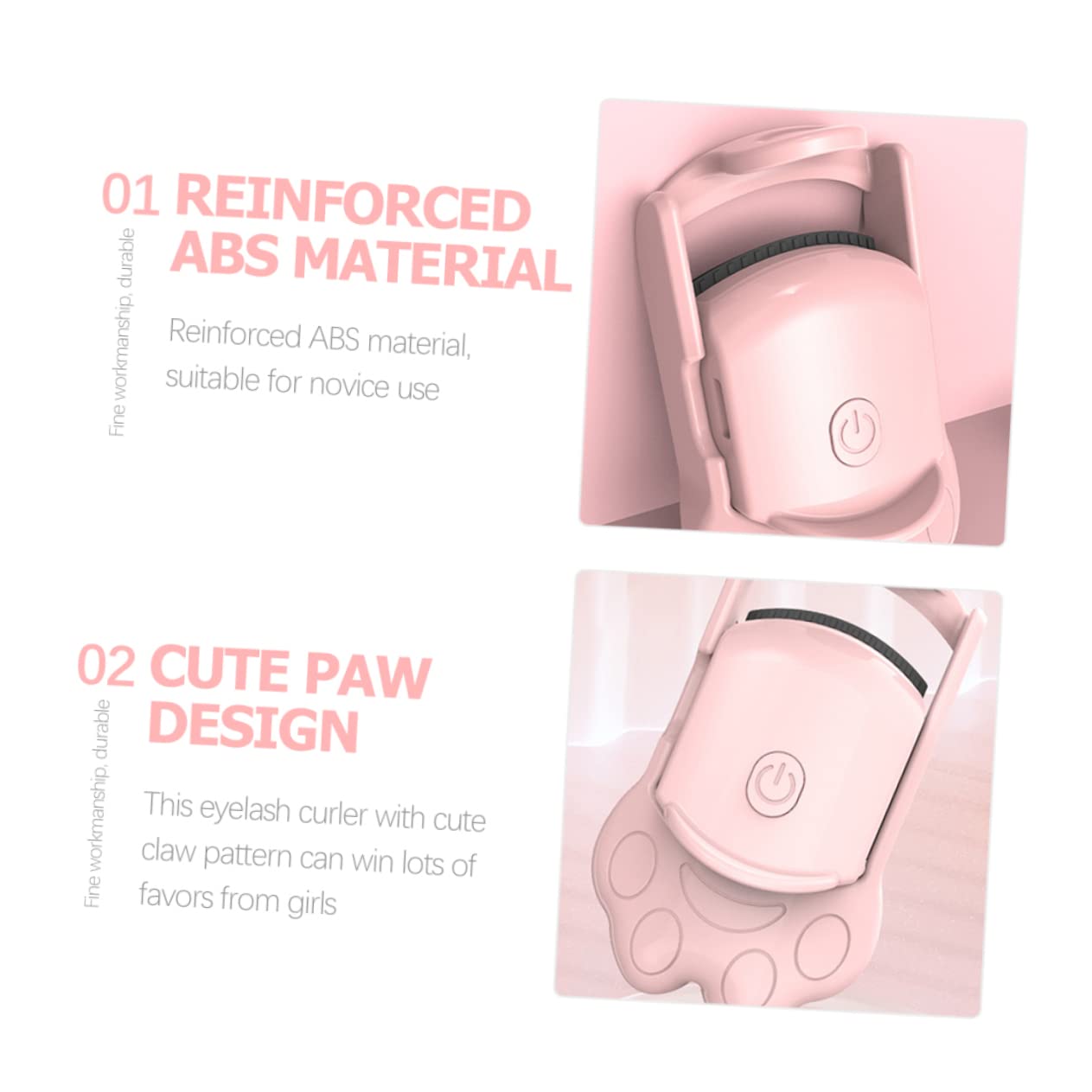 Mikinona Cute Claw Electric Eyelash Curler Heating Lash Curling Tool Rechargeable