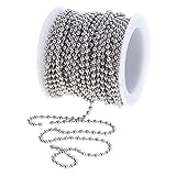  MagiDeal 1 Rolle 12 Meter Edelstahl Kette DIY Schmuck Herstellen Gliederkette Kugelkette Basteln Schmuckherstellung