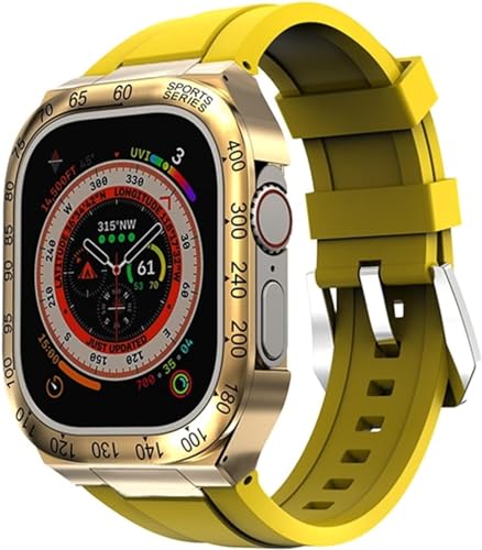 Kit bracelet montre Apple Watch Ultra 49 mm boîtier caoutchouc métal iWatch