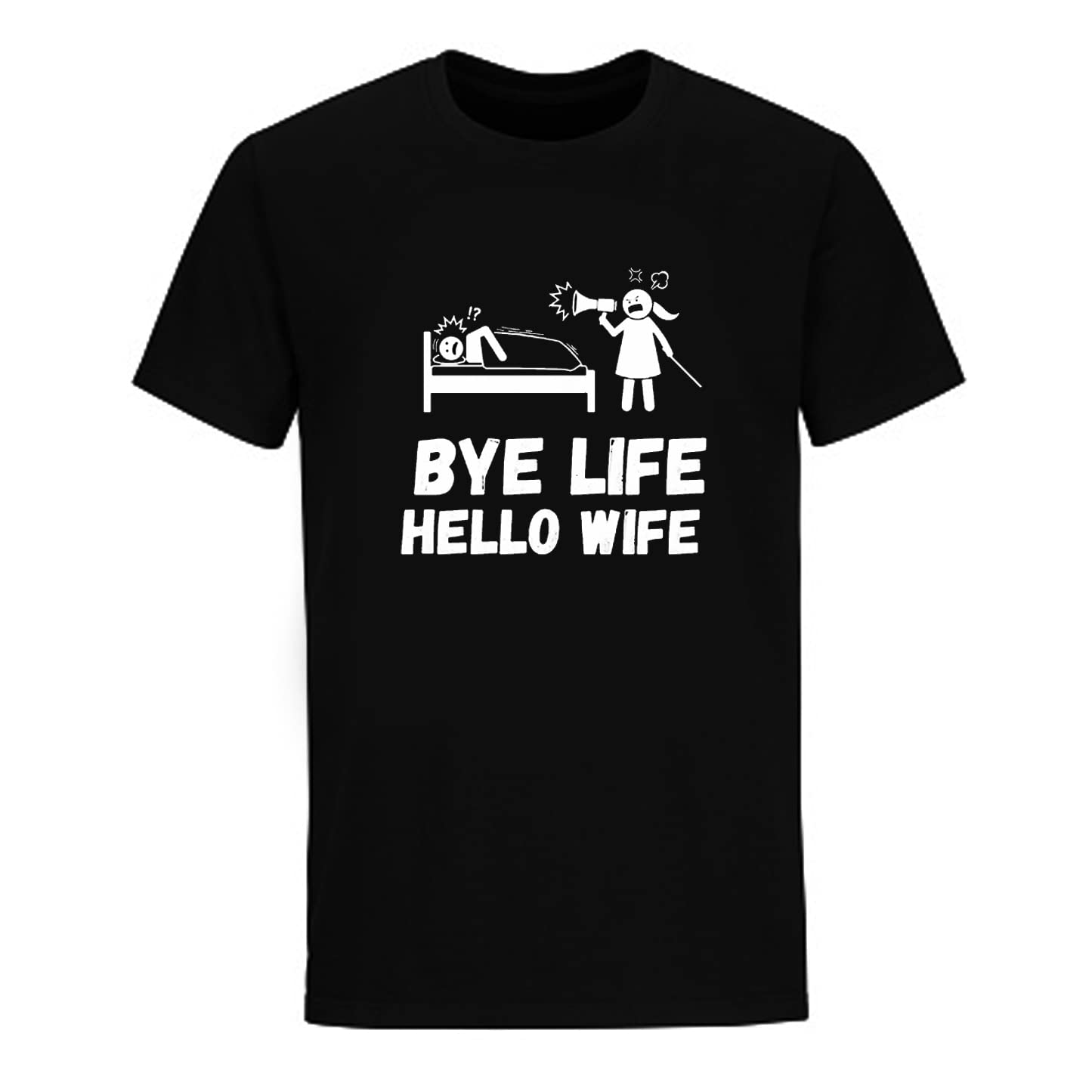 Bachelor Party t-Shirt for Groom Bye Life Hello Wife Groom to be Bachelor