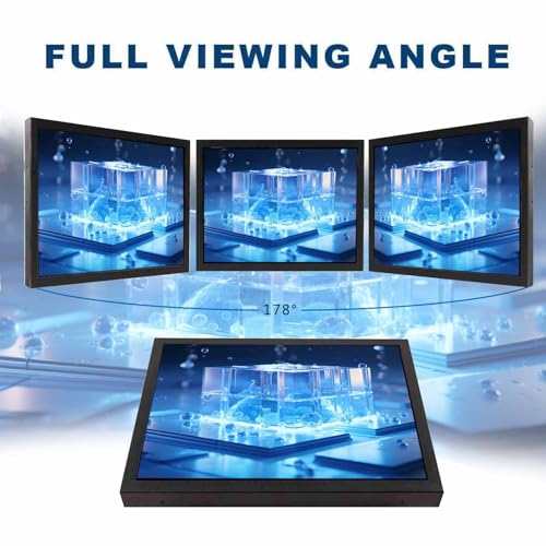 Image of VSDISPLAY 15'' 1024x768 LCD Monitor 4:3 Aspect Ratio with H /D /VGA /DVI Input | Metal Housing,for Industrial /Gaming Extra Monitor