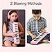 ModouString 32 Keys Melodica Double Tubes Mouthpiece Air Piano Keyboard with Carrying Bag (pink)