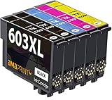 Amaprint 5 Patronen kompatibel mit Epson 603XL Multipack für WF2810 WF2820 WF2830 WF2835 WF2840 WF2845 WF2850 WF2870 XP2105 XP2150 XP2155 XP3105 XP3150 XP3155 XP4105 XP4150 XP4155