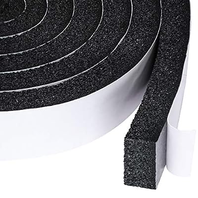 Yotache Open Cell Foam Air Conditioner Weather-Strip Seal Tape 2 X 1 Inch, Thick Adhesive with High Resilience Foam Cushion Strip, 6.5 Feet Long