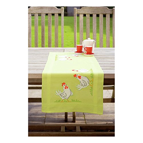 Vervaco Stickpackung/Läufer im vorgedruckten/vorgezeichneten Kreuzstich, Baumwolle, Mehrfarbig, 40...