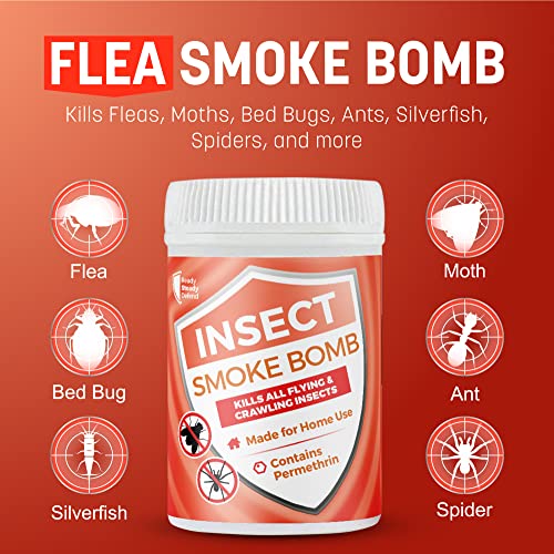 READY STEADY DEFEND Flying & Crawling Insects Smoke Bomb | Pack of 4 Mini Bombs | 30sqm - Image 2