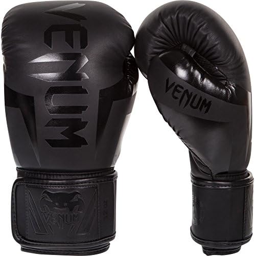 Venum Elite Boxing Gloves, Black, 14 oz