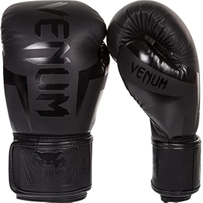 Venum Elite Guantes de Boxeo Unisex Adulto Negro Matte/Negro 16 oz