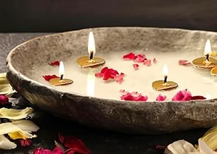 Floating Candles for Home Decor | Floating Oil Wicks (Pack of 50, Silver)