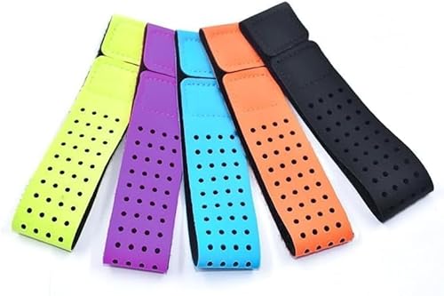 2025「運動応援」アームバンド 心拍計 アームバンド 心拍計用アームバンド 5個セット - 調整可能・通気性 調節可能 ランニング心拍数モニターのアームバンド アームバンド心拍 ランニングアームバンド スポーツ ランニング/水泳/ヨガ 2.2x35cm