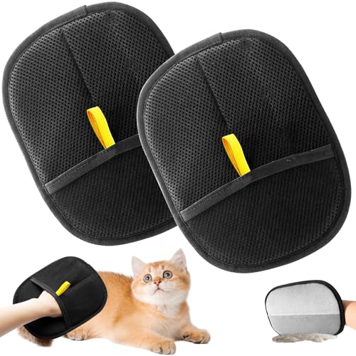 MPXEAVG 2 Pezzi Guanto peli Gatto, Togli peli Animali, Guanto Rimozione peli Animali, Guanto peli Cane Riutilizzabili per Tappeti, Divani, Vestiti