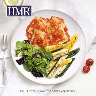 HMR Cheese and Basil Ravioli Entrée | Pre-packaged Lunch or Dinner | Ready to Eat | Vegetarian | 10g of Protein | Low Calorie Food | 8oz Serving per Meal | Pack of 6