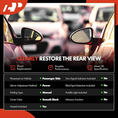 A-Premium Passenger Side Power Door Mirror Compatible with Pontiac by A-Premium - Used condition - Image 2
