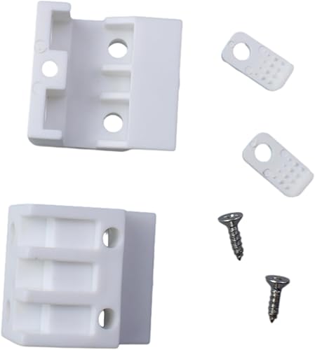 Miniatura 8 de OZXNO Soporte de persianas venecianas 4 piezas de soporte de barandilla blanca con clip de haz ancho plegable para persianas (1.614 x 1.398 x