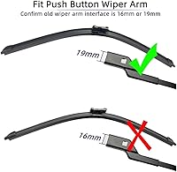 Vista 3 de Car Wiper Compatible with XPeng G3 2019-2022 Front Wiper Blades Soft Rubber Windscreen Wipers Auto Windshield 22" 18" 550mm 450mm (Color : 2 PCS)