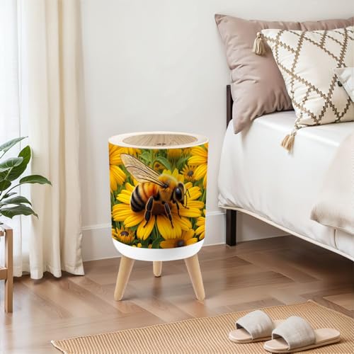Caneca de basura pequeña con tapa, 1.8 galones miniatura 2