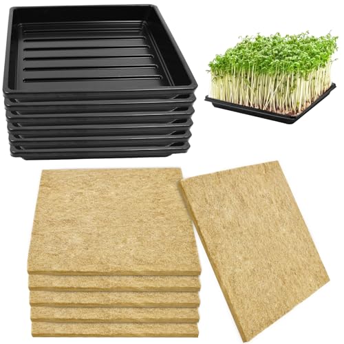 6Set Microgreens Growing Mat with Tray, Microgreen Growing Kit 10...