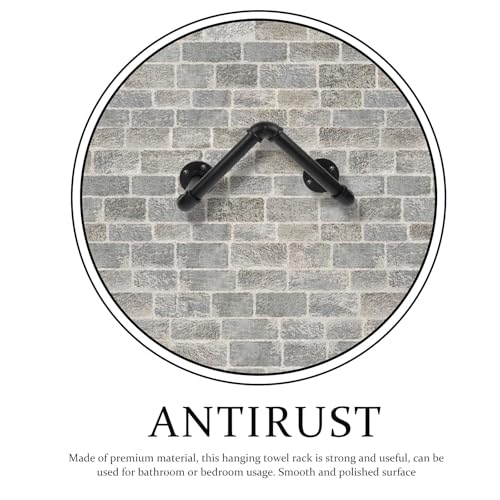 Porte-serviettes mural noir pour résoudre le manque de rangement de bain