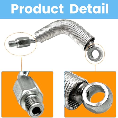 MCDHOJWGG 4Pcs Turbo Oil Return Drain Oil Feed Pipe Kit Compatible with Buick Encore 2013-2019 for Chevy for for Cruze for Sonic for Trax 1.4L L4 Replaces 55587854 55592600 55567067 55568031 by MCDHOJWGG - Image 5