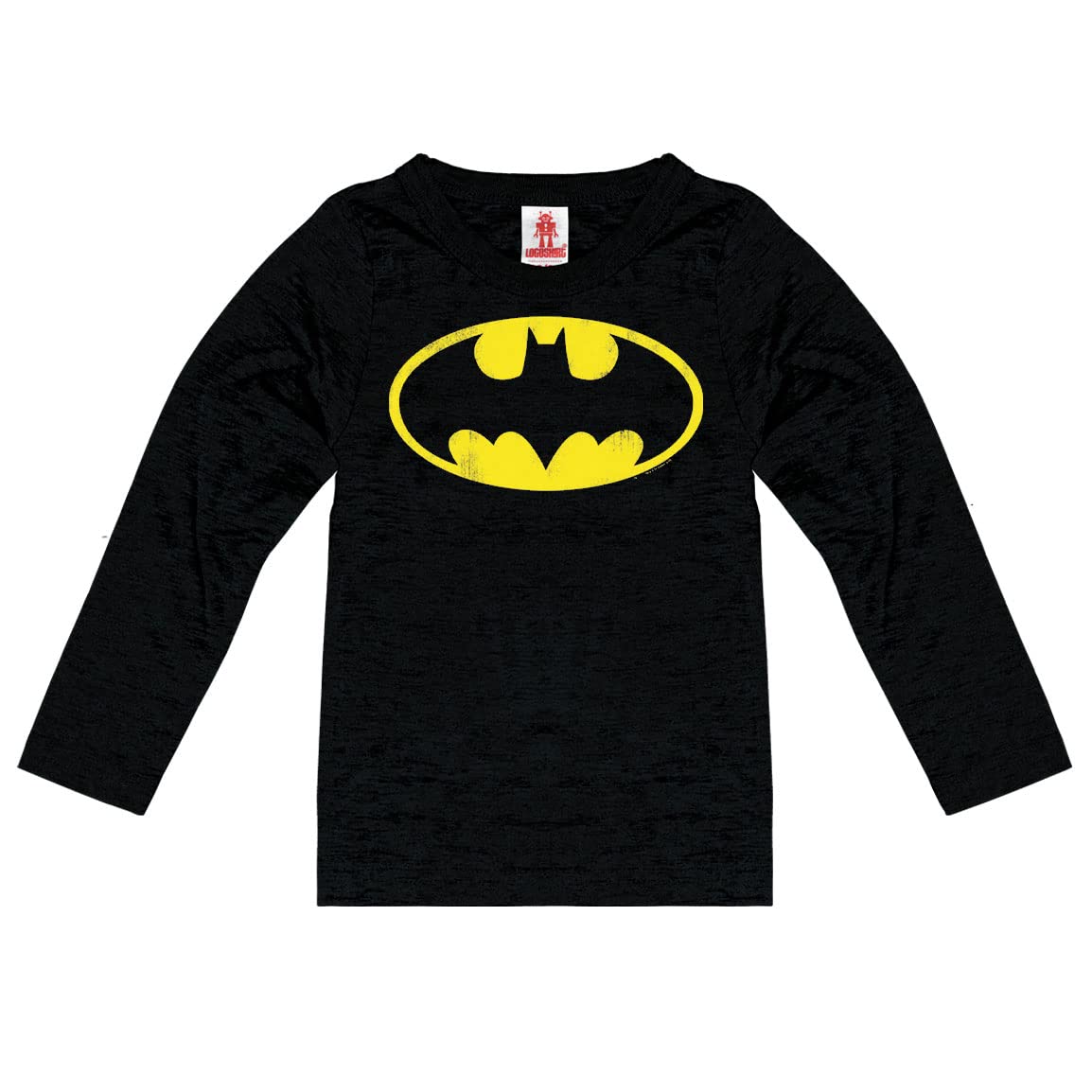 Logoshirt®️ DC Comics I Batman I Logo I Maglietta I T-Shirt Stampate I Cotone I Bambini I Ragazzo I Manica Lunga I Design Originale su Licenza