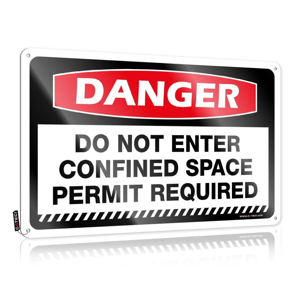 Fzfn Colour Danger Do Not Enter Confined Space Permit Required Teens Rustic - Cool Wall Decor Accessory Vintage Wall Art(30X40cm)