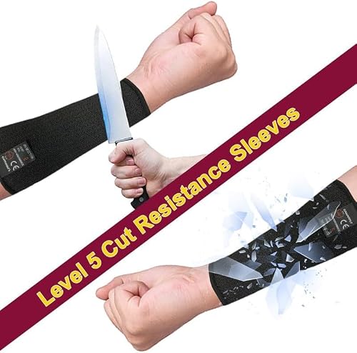 CAWANFLY 3 Pairs Protective Arm Sleeves, Cut Resistant Sleeve Arm Protectors Anti Abrasion Safety Armband for Garden Kitchen Work
