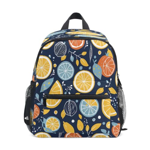 Cartable préscolaire agrumes jaune pour les sorties scolaires et le pique-nique