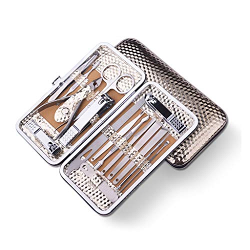Nagelset 16pcs Nagelknipser Set Pedicure Kit Edelstahl-Nagel-Scherer-Set, Profi-Nagelschere Grooming Kit Maniküre, Ideal…