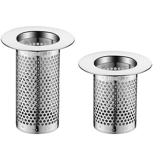 2x Stainless Steel Floor Drain Filter Floor Drain Hair Catcher Kitchen Sink Strainer Bathroom Floor Drain Cover