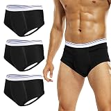 Incontinence Underwear for Men Carer 3-Pack Men's Urinary Incontinence Briefs Washable Reusable Unde