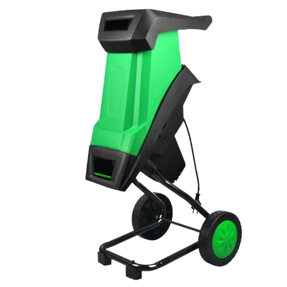 Biotrituradora Eléctrica 2400w con Doble Cuchilla Nocable | 4500rpm,Bolsa 50l,Reducción 15:1,Corte 39mm,Protección Sobrecarga,Fácil Mover,Para Ramas,Hojas Y Jardín