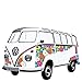 Produktbild smartdeco Wand Aufkleber, VW T1 Samba Bus 1962 Flower