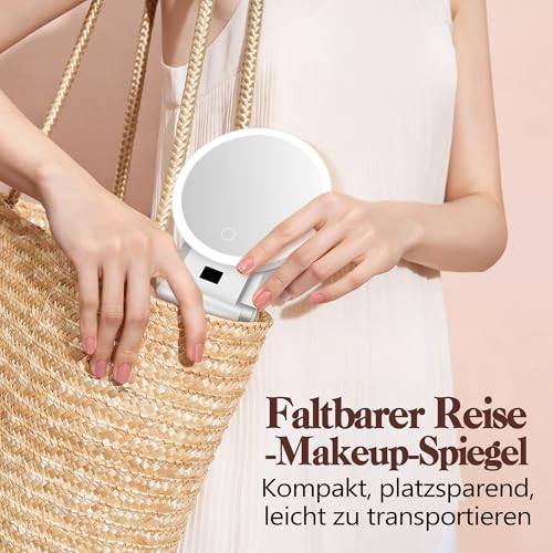 B Beauty Planet 30X/1X Kompaktspiegel mit Beleuchtung – Ansicht 8