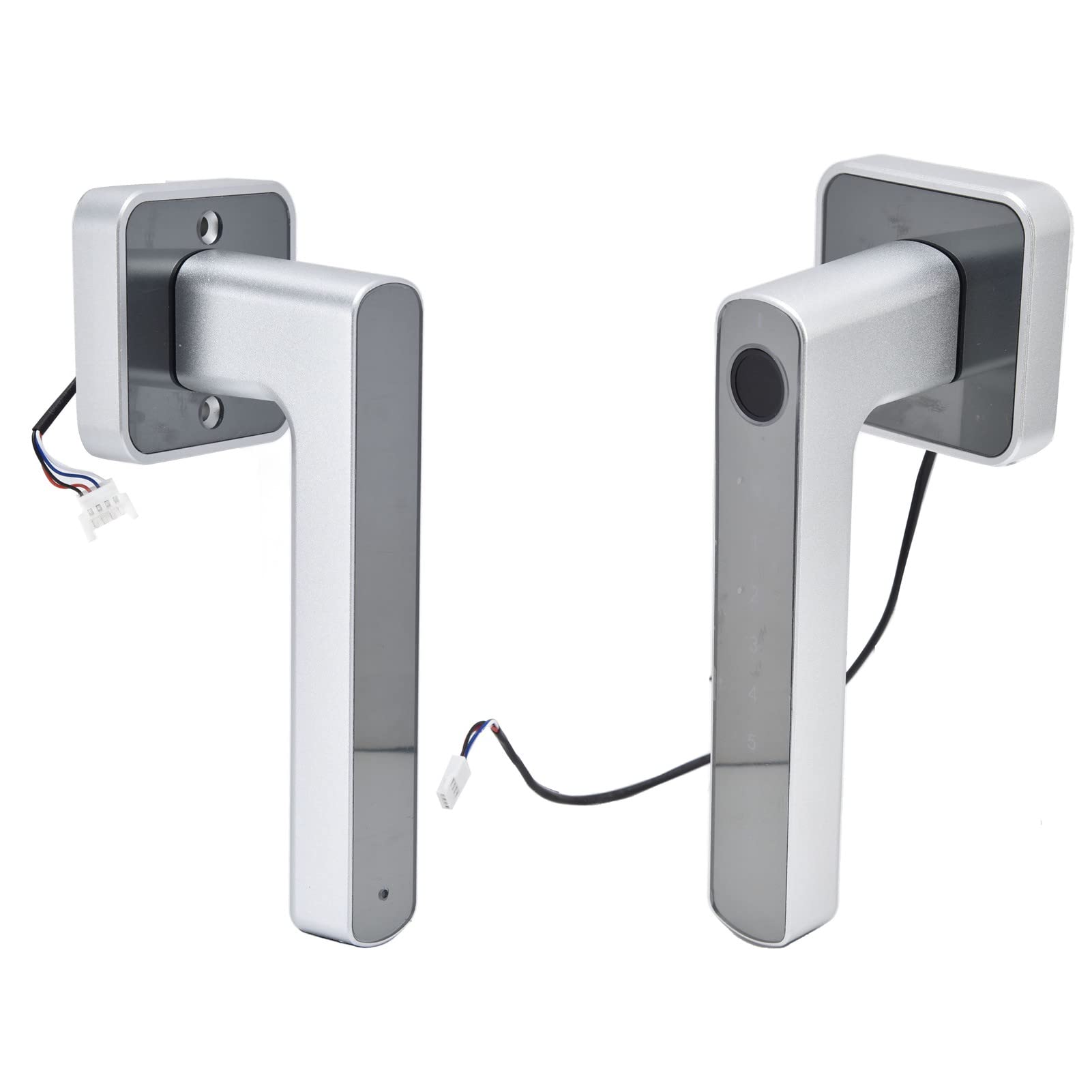 Maniglia per porta con impronta digitale intelligente Password per impronta digitale Serratura antifurto per casa 2 in 1, lega di alluminio, come mostrato nelle