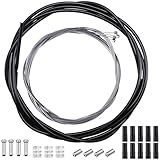 Ensemble d'accessoires Pratiques: Ce kit cable frein velo comprend 2 câbles de frein, 2 câbles de changement de vitesse, 1 gaine de câble de changement de vitesse, 10 capuchons de changement de vitesse, 4 capuchons de câble, 4 capuchons en cuivre et 3 joints toriques. Ce kit câble de frein vélo est amplement suffisant, inutile d'acheter des accessoires supplémentaires.