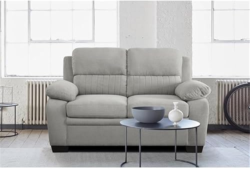 Miniatura 2 de Lexicon Holleman - Sofá biplaza de tela de poliéster de 58 pulgadas con patas expuestas en gris claro