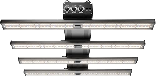 320W LED Grow Light with 7 Adjustable Spectrums (UV & IR), Dimmable Full Spectrum Plant Lamp for 3x3 ft Coverage, High-Efficiency Diodes for Indoor Seeding to Harvest, Silent Operation