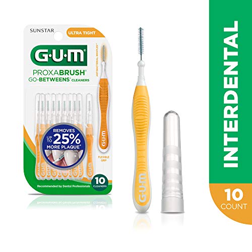 Gum Proxabrush Go-Betweens Interdental Brushes, Ultra Tight, Plaque Removal, 10 Count #TOP1