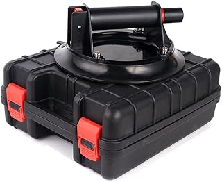 LeTkingok 205MM 8 Inch Vacuum Suction Cup 220KG with Handle Heavy Duty Lifter for Granite Tile Glass Manual Lifting Tool with Plastic Box