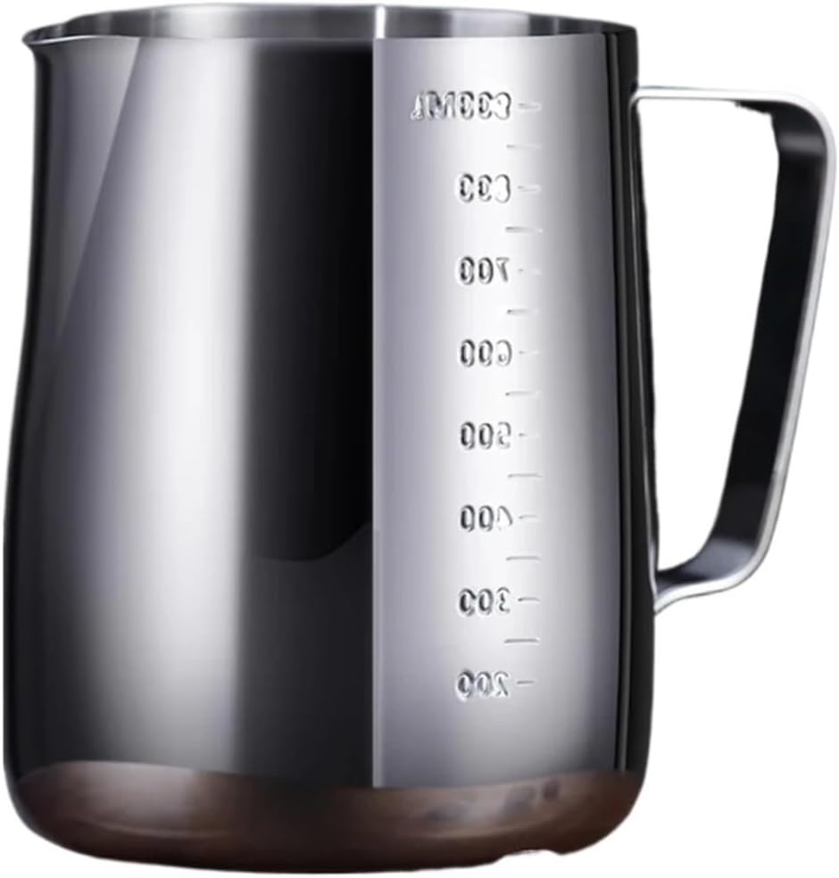Espresso Steaming Pitchers,Stainless Steel Frothing Pitcher with Measurement Scale,for Milk Coffee Cappuccino Latte Art(900ml)