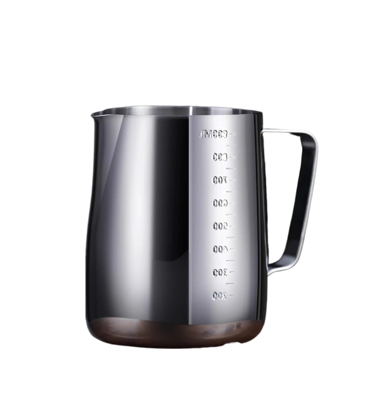 Jarras humeantes de café expreso 350/550/900 ml, jarra espuma acero inoxidable con escala medición Cappuccino Latte Art(550ml)
