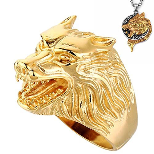 Collier Bague Homme Mythologie Viking Finition Soignée Modèle Wolf-2-A_9