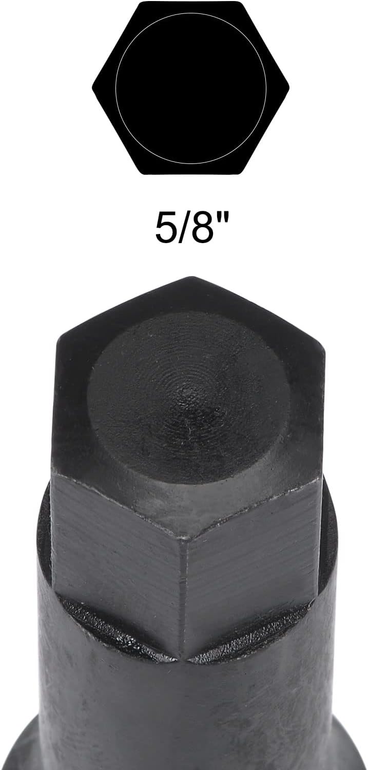 uxcell 5/8" Impact Hex Bit Socket, 1/2" Square Drive 78mm Length CR-MO SAE Sizes