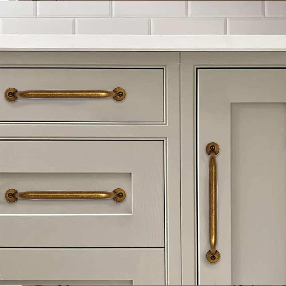 KHTUMEWARE-80338 Antique Brass Appliance Pulls CTC 12 in (305 mm) in Antique Brass — KHTUMEWARE