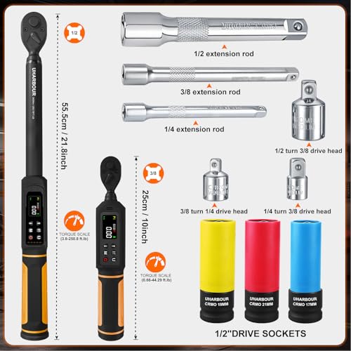 Uharbour Digital Torque Wrench Combo Kit