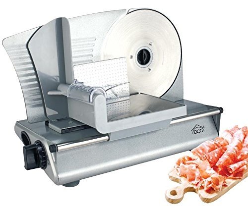 DCG AS2470, Affettatrice Elettrica 150W in acciaio inossidabile con lama di 22cm