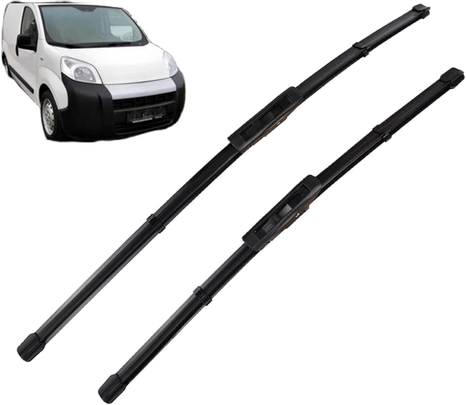 ZhangXD Front Windscreen Wipers For Fiat Fiorino MK3 2008-2013, Windshield Window Brush Front Wiper Blades All-Weather Replacement Set Easy Installation