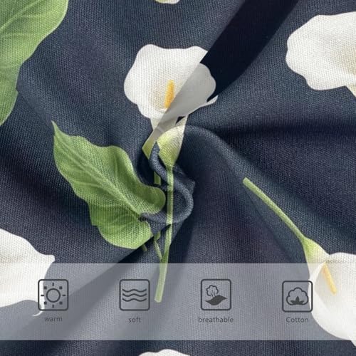 Toddler Girl Briefs, White Calla Lilies Green Leaves Girls' Cotton Brief Underwear, 2–8 Years3